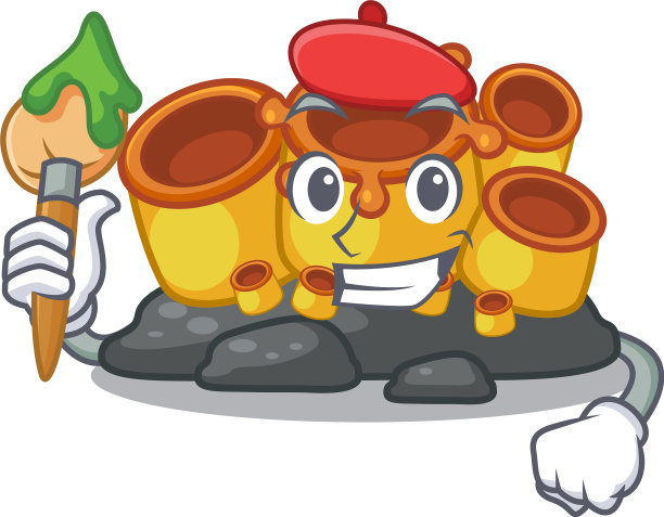 艺术家微型橙色海绵珊瑚的性格图片下载