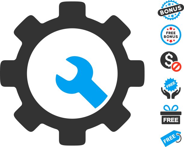 服务工具图标与免费奖金图片下载