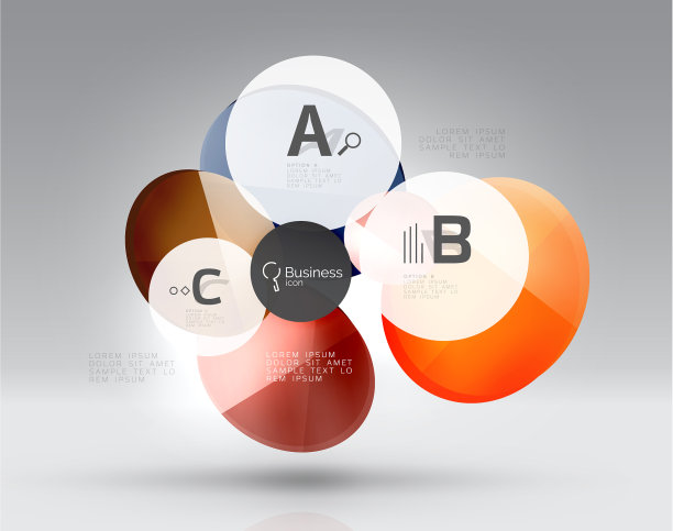 彩色光泽的圆形信息图图片下载