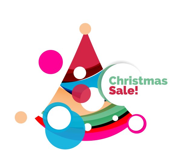 摘要用空白的圣诞促销横幅设计图片下载