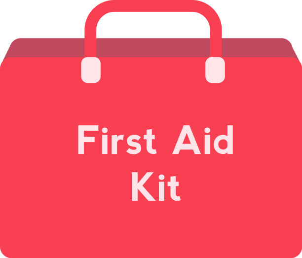 急救箱放在白色的地板上图片下载