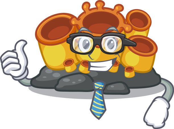 商人橙色海绵珊瑚孤立与图片下载