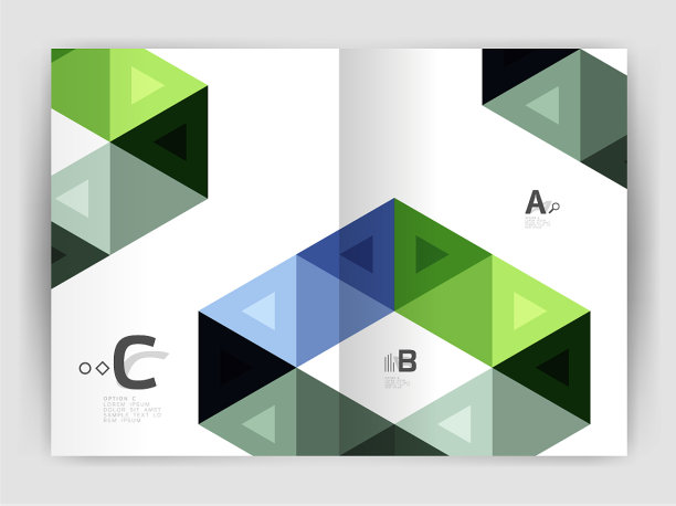 抽象背景与彩色三角形年图片下载