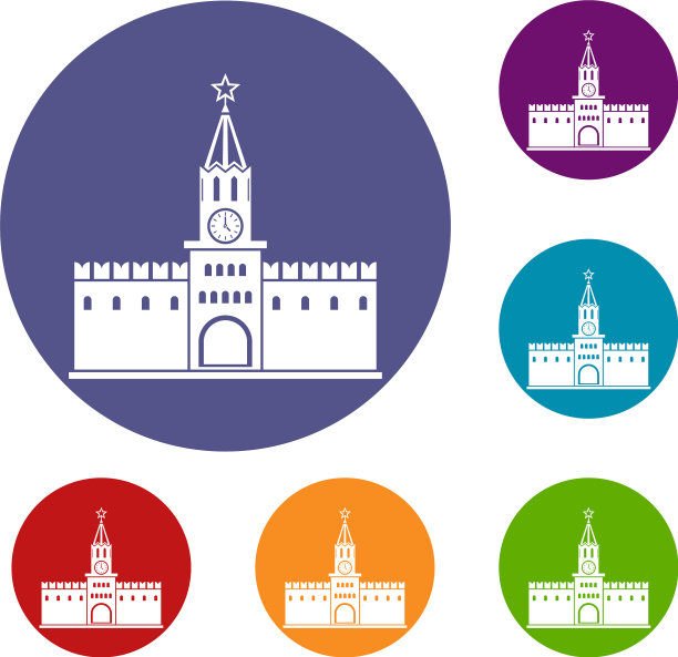 俄罗斯克里姆林宫标志套装图片下载