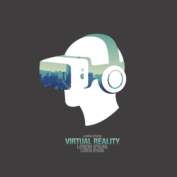 虚拟现实头盔图标平面图标城市图片下载