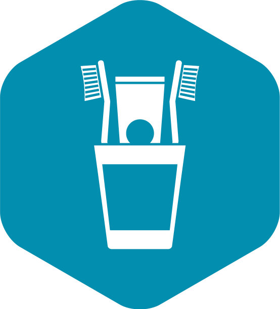 塑料杯与刷子图标简单的风格图片下载