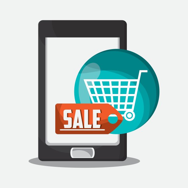 智能手机和数字营销设计图片下载