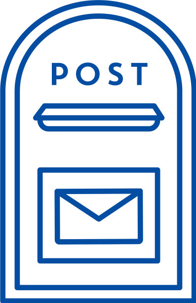 邮筒线图标概念邮筒平面图片下载