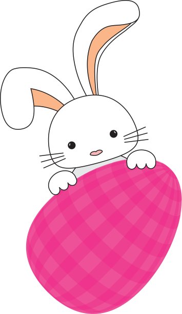 复活节兔子卡通孤立图标快乐图片下载