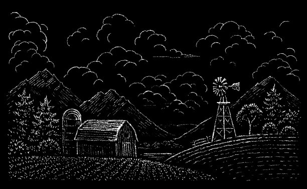 乡村景观图图片下载