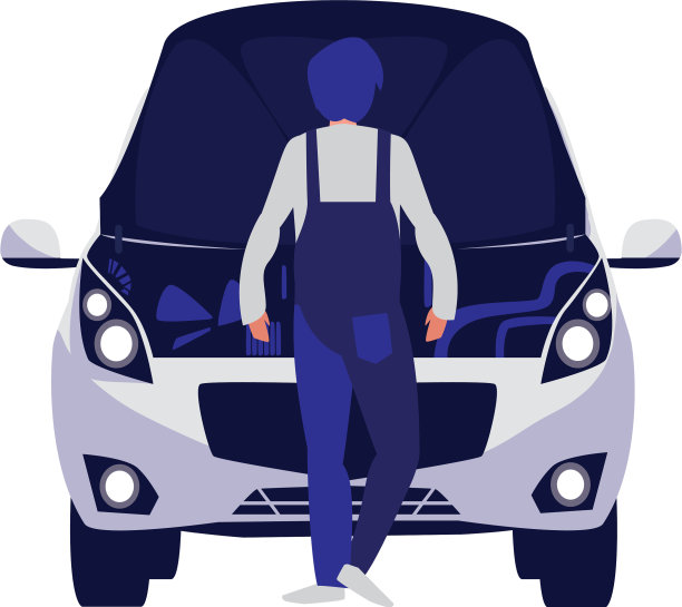 机械工人与汽车图片下载