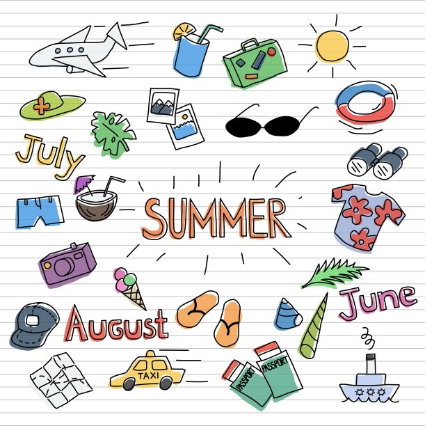 夏天素描集图片下载