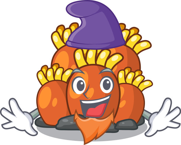 小精灵橙色的珊瑚礁玩具形状卡通图片下载