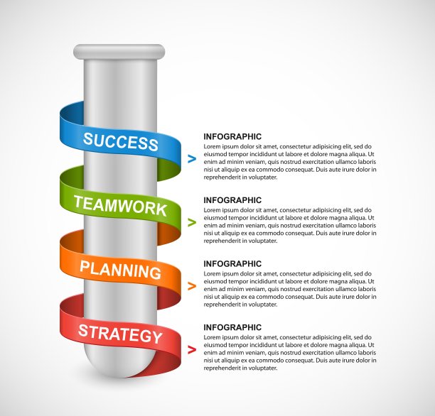 用于教育和医学试管的信息图图片下载