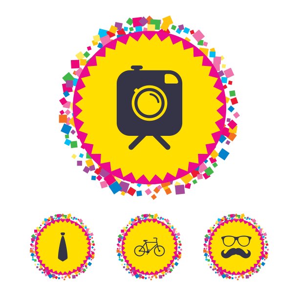 潮人相机图标眼镜的象征图片下载