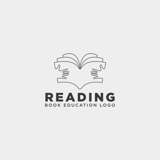 读书杂志教育简单标志图片下载