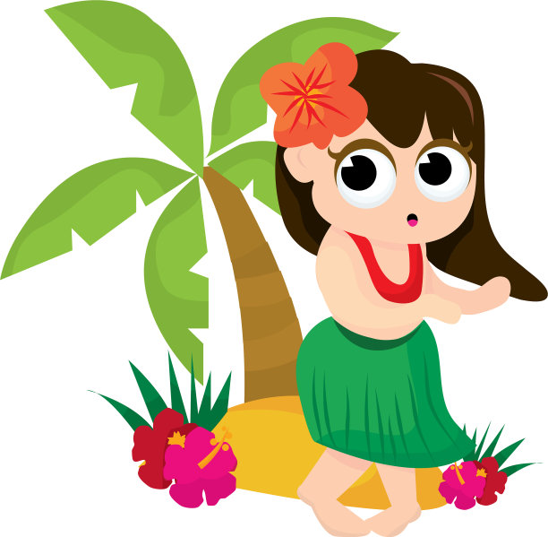 夏威夷的女孩图片下载