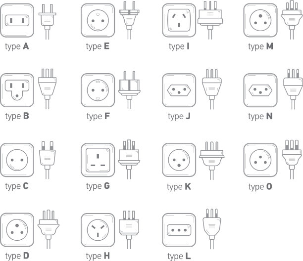 白色背景上的插座图片下载