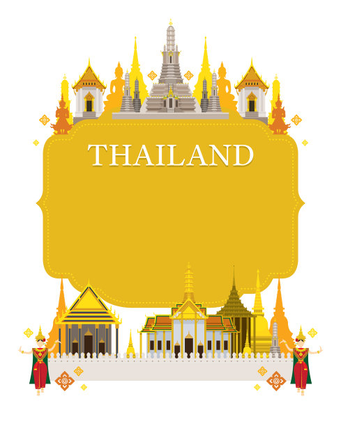 泰国地标传统舞蹈框架图片下载