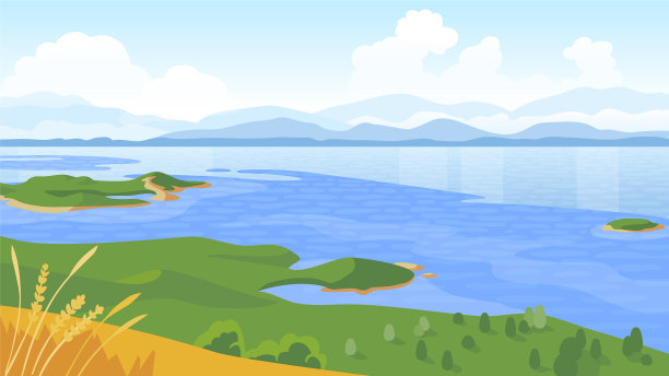 夏季景观有海和山图片下载