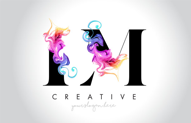 Lm充满活力的创意字母标志设计与图片下载