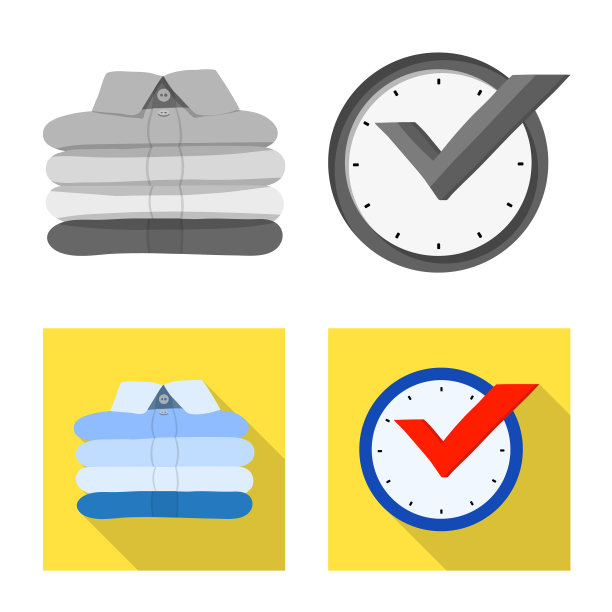 隔离对象的洗衣和清洁标志集图片下载