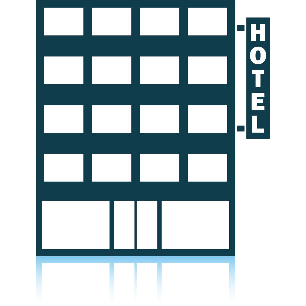 酒店建筑图标图片下载