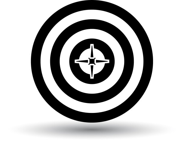 目标与省道在中心图标图片下载