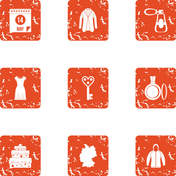 偏见图标设置垃圾摇滚风格图片下载