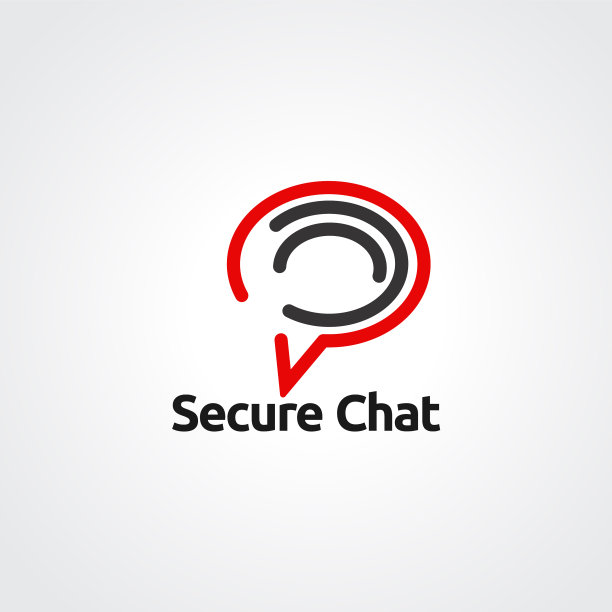 安全聊天标志图标元素和模板图片下载