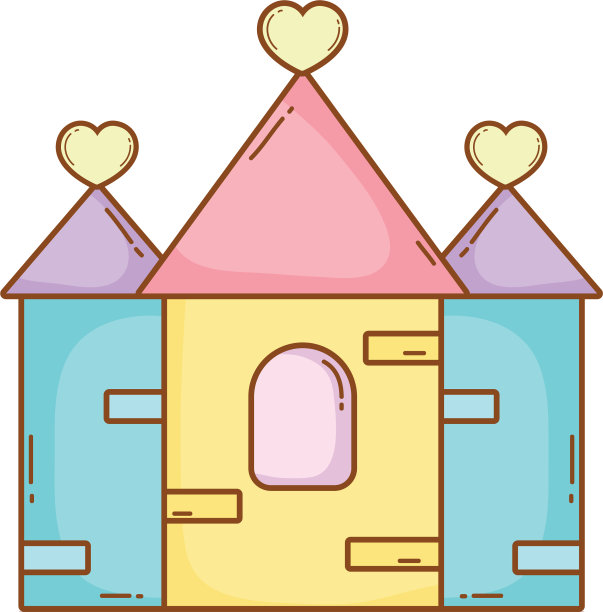 可爱的卡通城堡图片下载