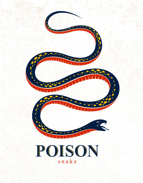 毒蛇的古老纹身标志或标志图片下载