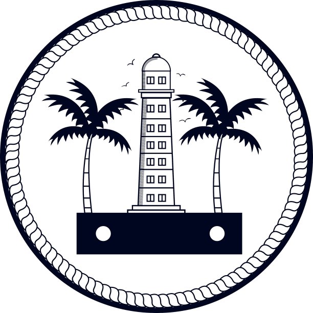 灯塔海上框架图标图片下载