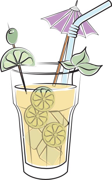 鸡尾酒酒隔离设计图片下载