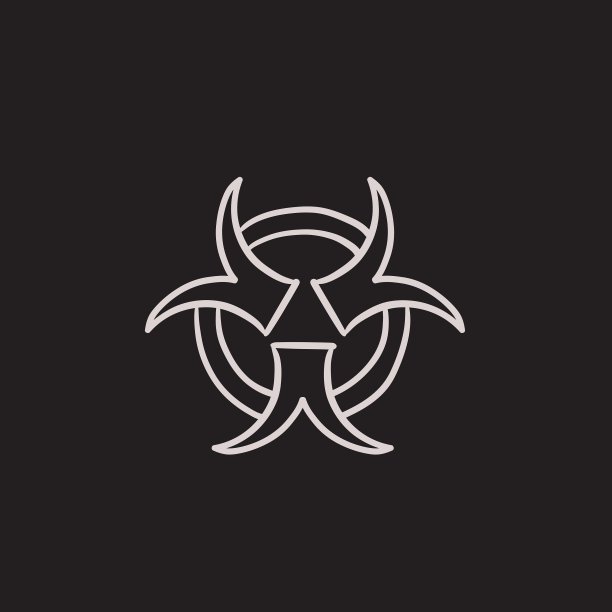 生物危害标志草图图标图片下载