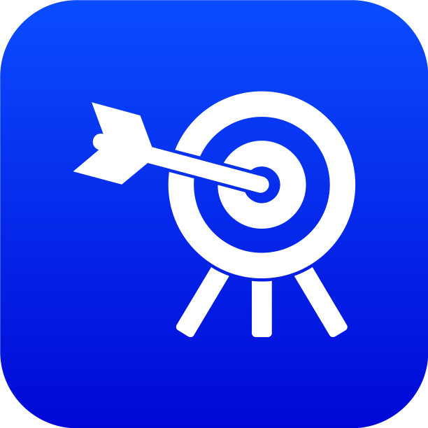 箭头击中目标图标数字蓝色图片下载