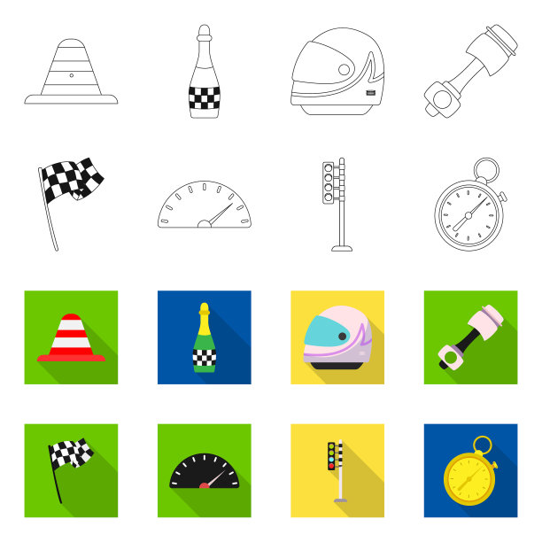 汽车及拉力赛标志套的设计图片下载