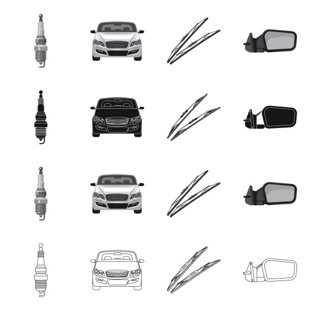 汽车和零件标志集图片下载