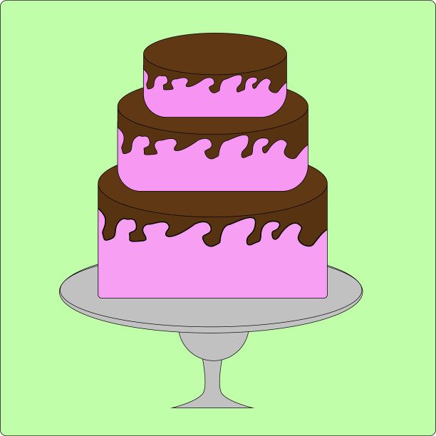 架子上放着粉色巧克力蛋糕图片下载