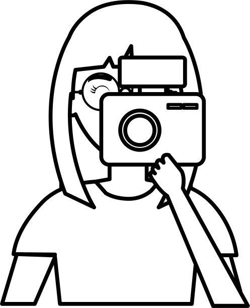 手持相机的女摄影师图片下载