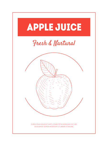 苹果汁横幅模板新鲜天然图片下载