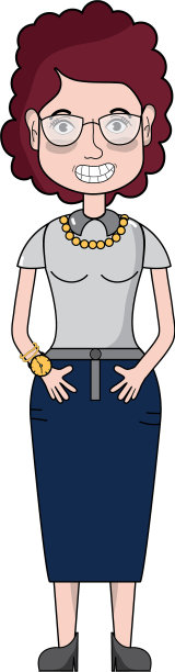 发型和眼镜的女人图片下载