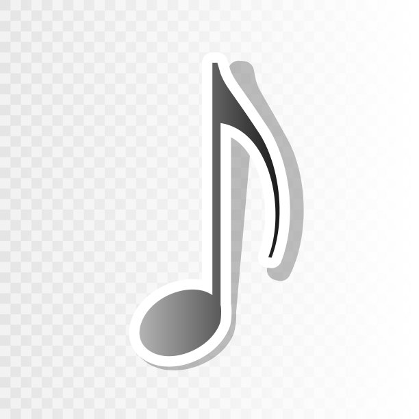 新年黑色音符符号图标图片下载