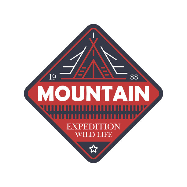 野生动物探险复古孤立徽章图片下载