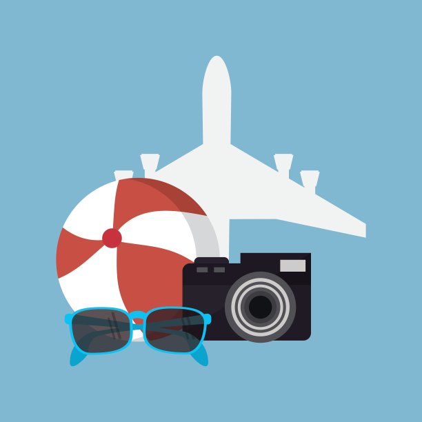 飞机和旅游相关的图标形象图片下载