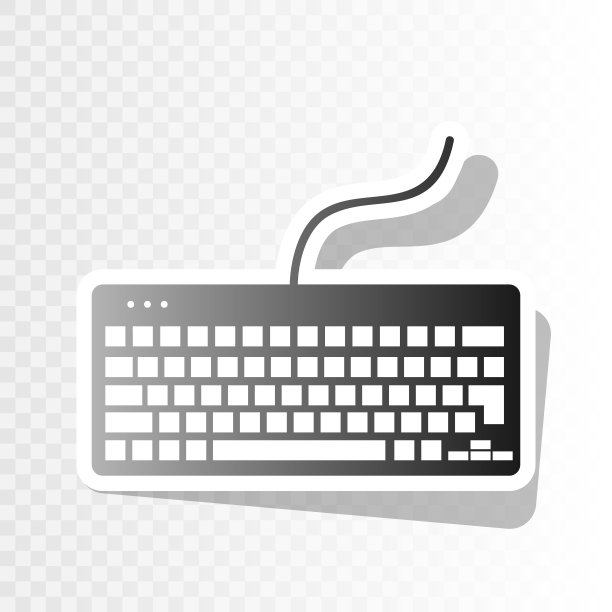 键盘新年简约标志（偏黑色）图片下载
