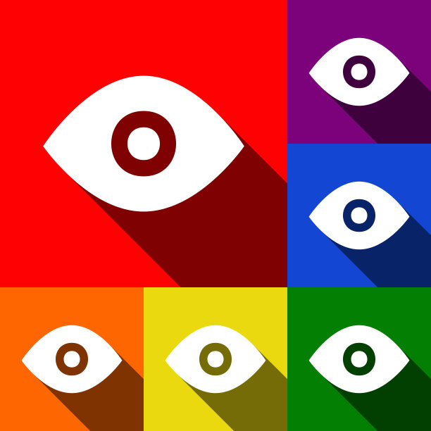 眼睛标志的图标集图片下载