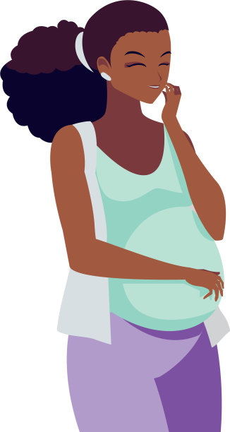 美丽的非洲发式怀孕妇女的性格图片下载