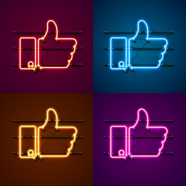 霓虹灯配色图片下载