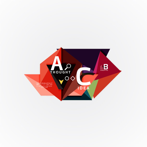 纸信息图表横幅模板与一个b c图片下载